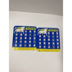 Vintage Regal Traffic Safety Bingo Cars Games Fun for Families & Kids Set of 2